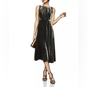 Reiss eudora velvet midi dress
